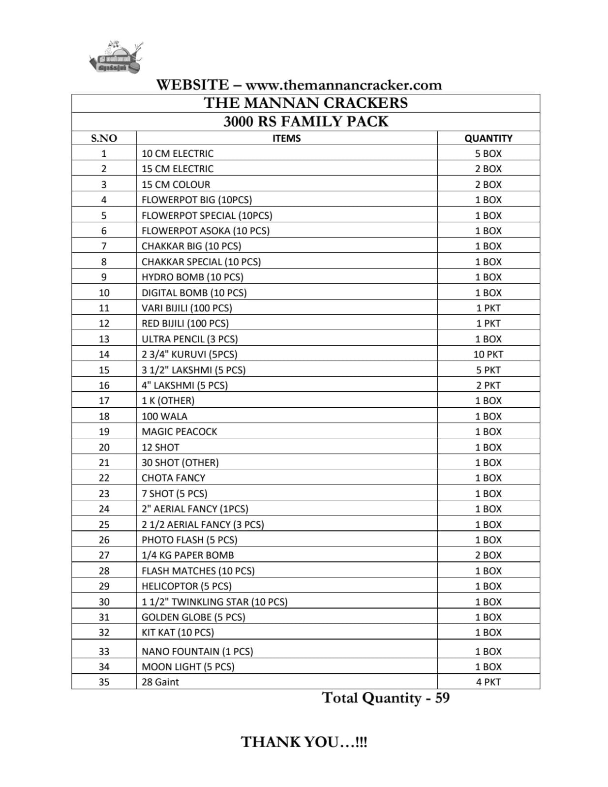 3000 FAMILY PACK